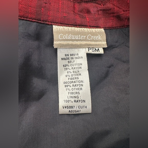 Coldwater Creek Blazer with Patchwork Design size PSM - Picture 7 of 10